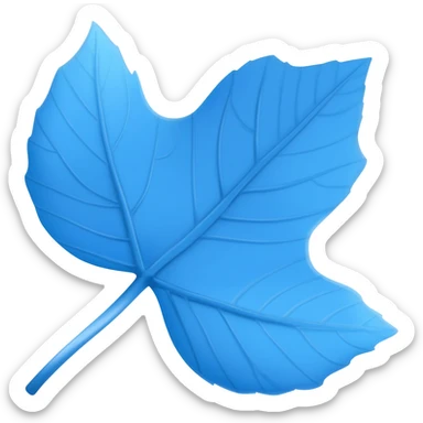 Blue sycamore leaf for Indiana state sticker