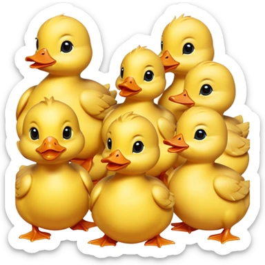 Baby duck school sticker