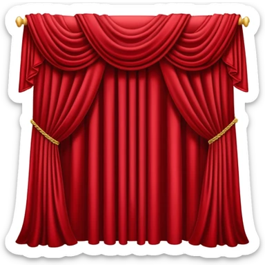 Red curtains  sticker