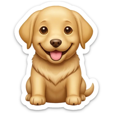 Lab dog smiling sticker