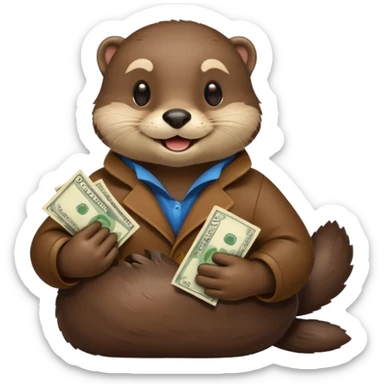 generate a take my money otter emoji sticker