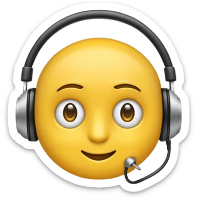 Ein gelber runder Emoji mit geschlossenen augen Augen. Total im moment. Glücklich, leichtes lächeln. Verträumt. Leichtigkeit. Freiheit. Overearkopfkörer auf dem kopf sticker