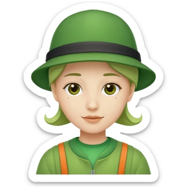 Character with Green Hats sticker