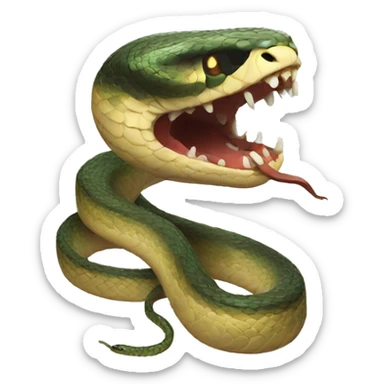 scary snake sticker