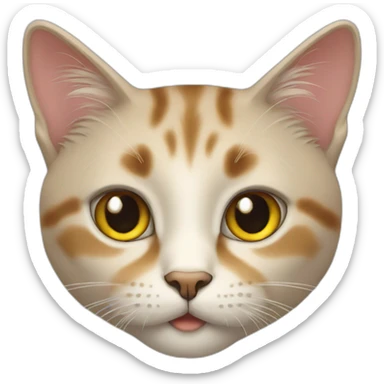 Cat 3 colour sticker