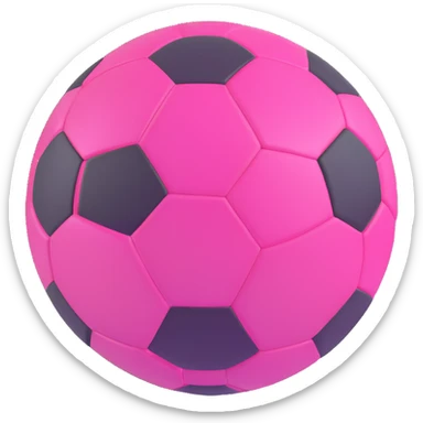 A pink and shining football sticker