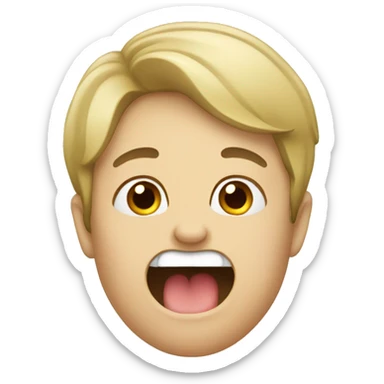 Someone putting a foot in their mouth sticker