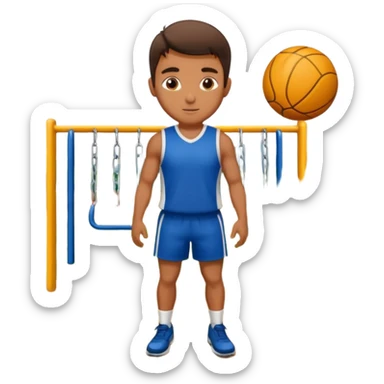 sportsman in the playground sticker