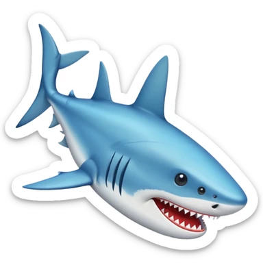 Tiburón con piernas y sapatos sticker