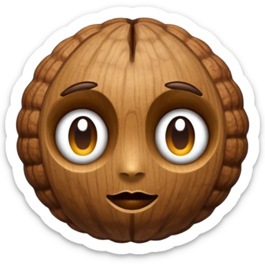 Walnut emoji. Just a walnut. sticker