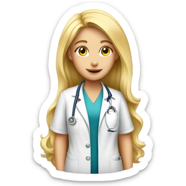 Blonde girl is a veterinarian sticker