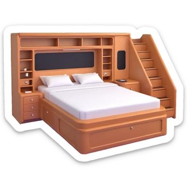 luxury yacht cabin bed sticker