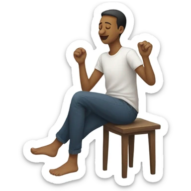 Toe tapping waiting  sticker