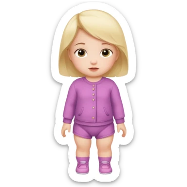 Baby Girl, Different Pose, different outfit, single Baby Girl only. sticker
