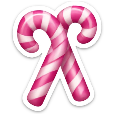 Pink candy cane sticker