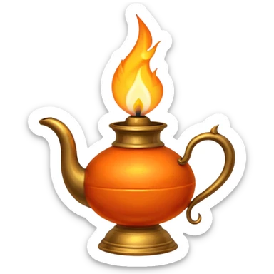 oil lamp diya sticker