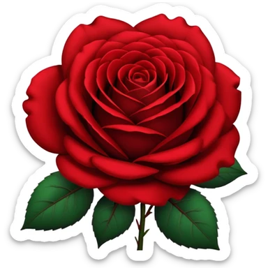 black rose, without green leaves, just flower sticker