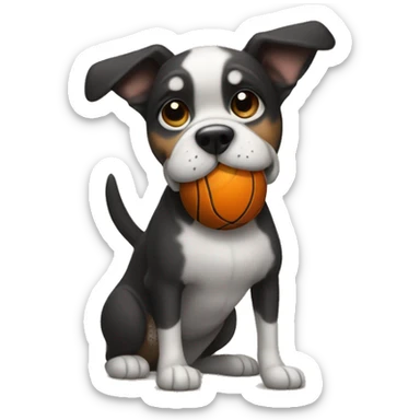 the ball-playing dog sticker