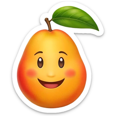 Mango with a face  sticker