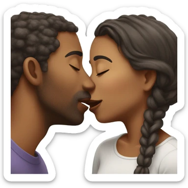 A couple kissing sticker