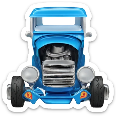 Hot wheels, Hot rod, panel truck, 1964 with exposed chrome exhaust pipes, blue  sticker