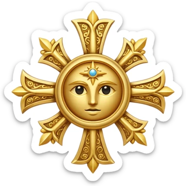 sun cross templar sticker