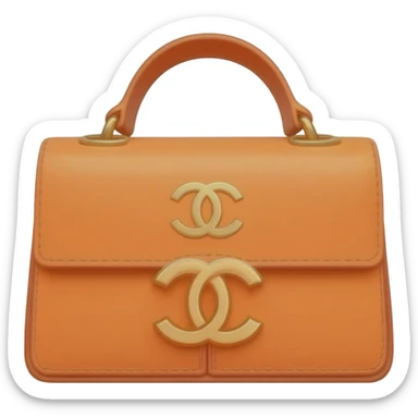 orange chanel dior bag sticker