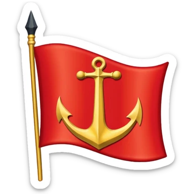 Create a flag with red on the sides like the Trinidad flag with black in middle. Add a gold 🔱 in the middle where the black is sticker