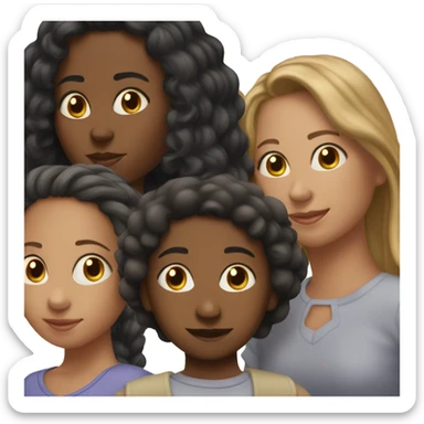 4 black sisters, 1 brother sticker