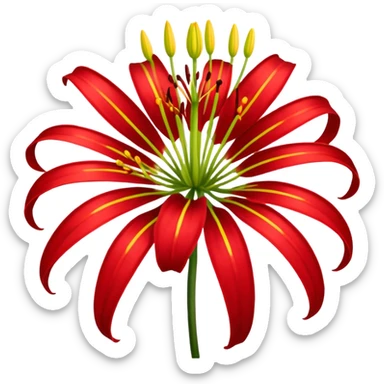 Red spider lily sticker