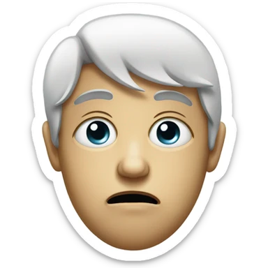 one eyed face crying sticker