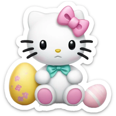 easter hello kitty sticker