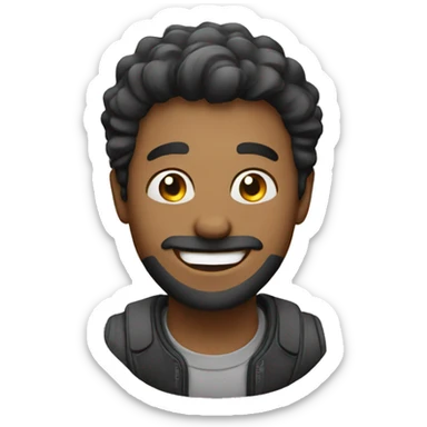 A man who is very happy sticker