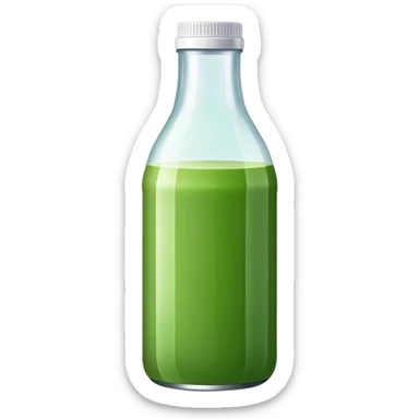 Bottled green juice sticker