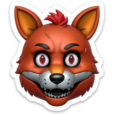 The head of Foxy of five nights at Freddy sticker