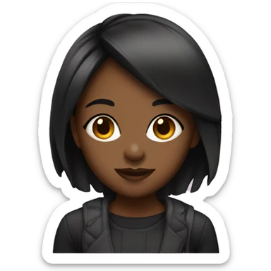 A cute black girl with a blunt  sticker