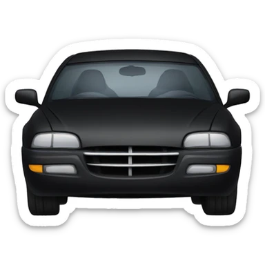 Black car sticker