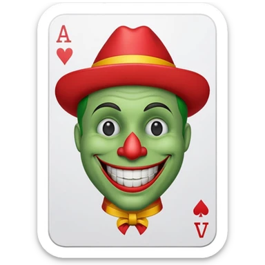 mac os poker card with jolly joker sticker