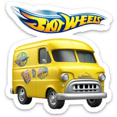 Hot wheels Premium SpongeBob 1950 Chevy step van  sticker