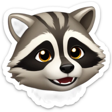 raccoon is fine fire sticker