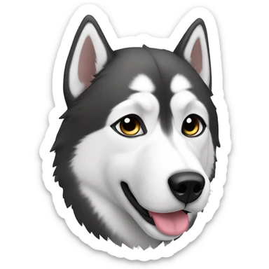 Husky siberiano blanco y negro sticker