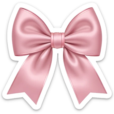 light pink bow on light pink bow sticker