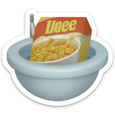 Cereal inside my toliet sticker