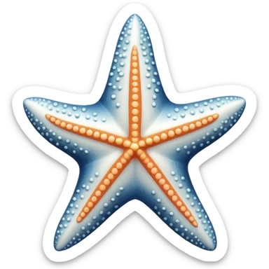white star fish sticker