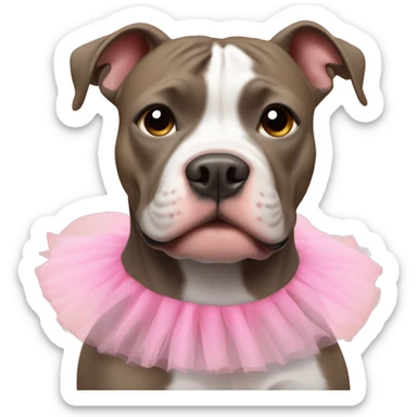 Pitbull wearing tutu sticker