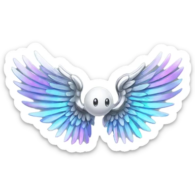 Chrome wings holographique sticker