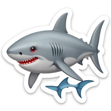 Tiburón con ojos de corazón sticker