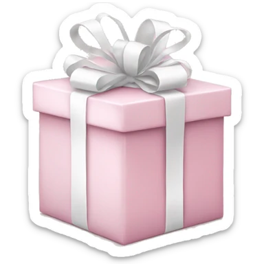 Light pink Christmas gifts under a white Christmas tree  sticker