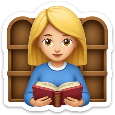 Chica linda leyendo la biblia sticker