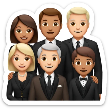 a meetup of middle aged adults sticker